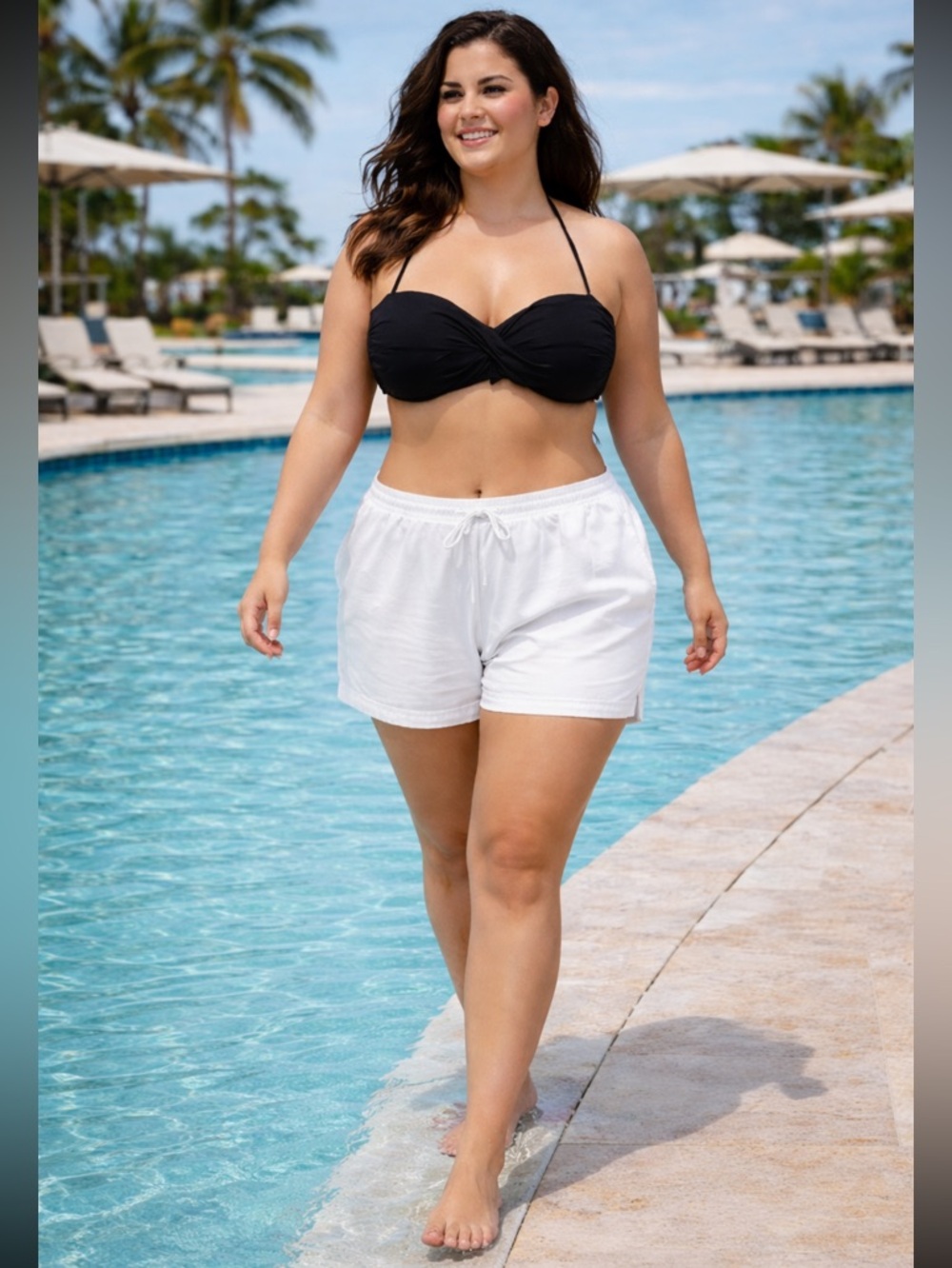 NWT Mynah Black Twist Front Bikini Top